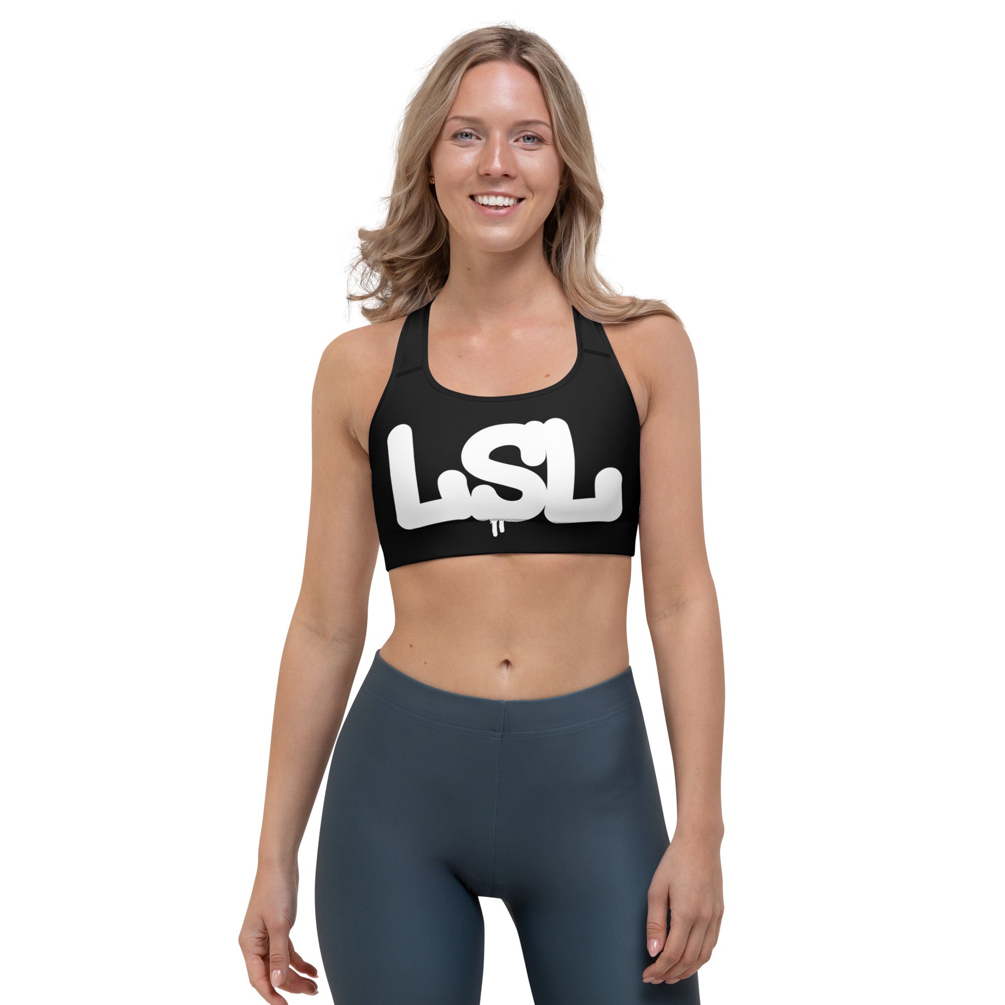 the player racerback sport bra